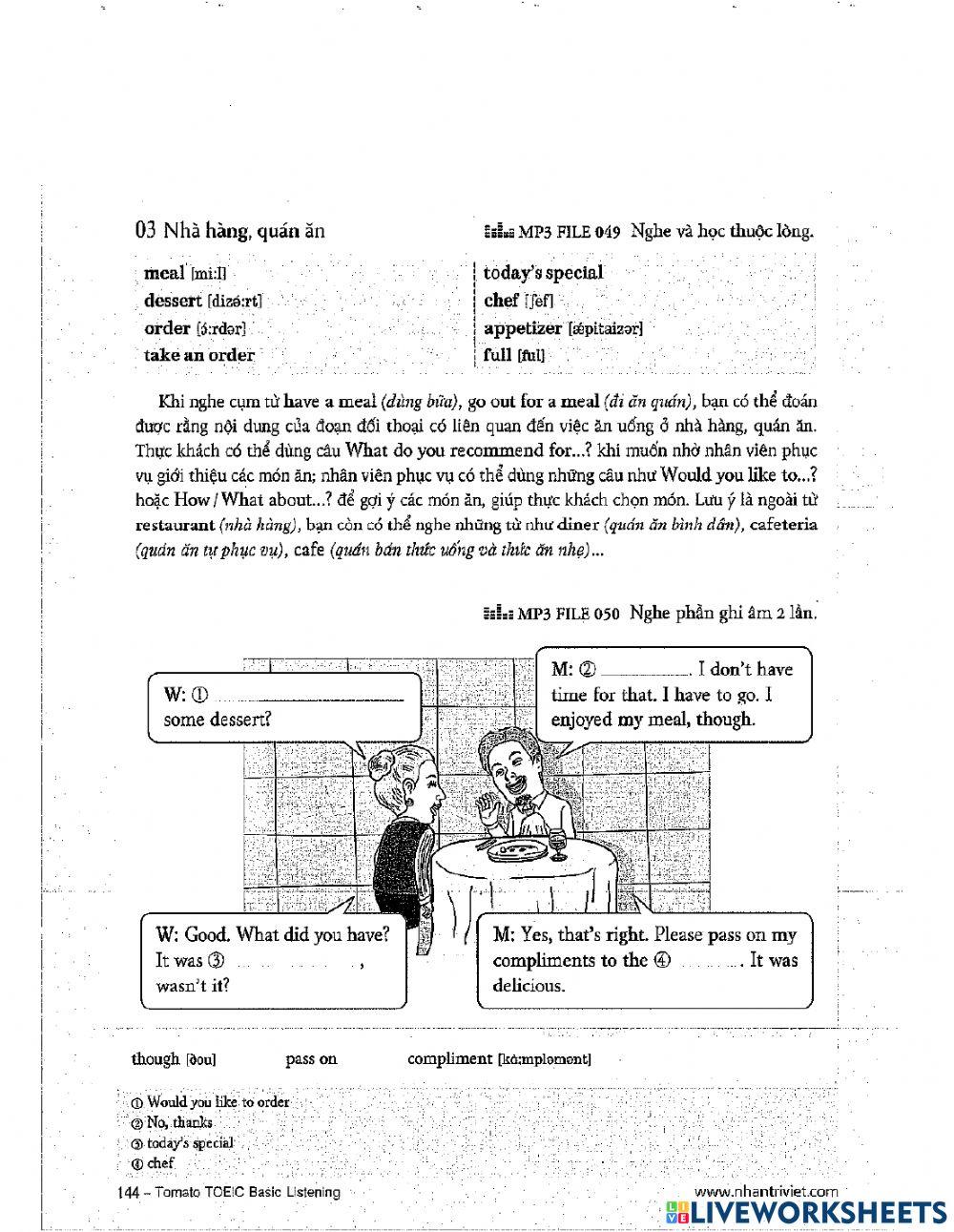 TOEIC 1 listening part 3