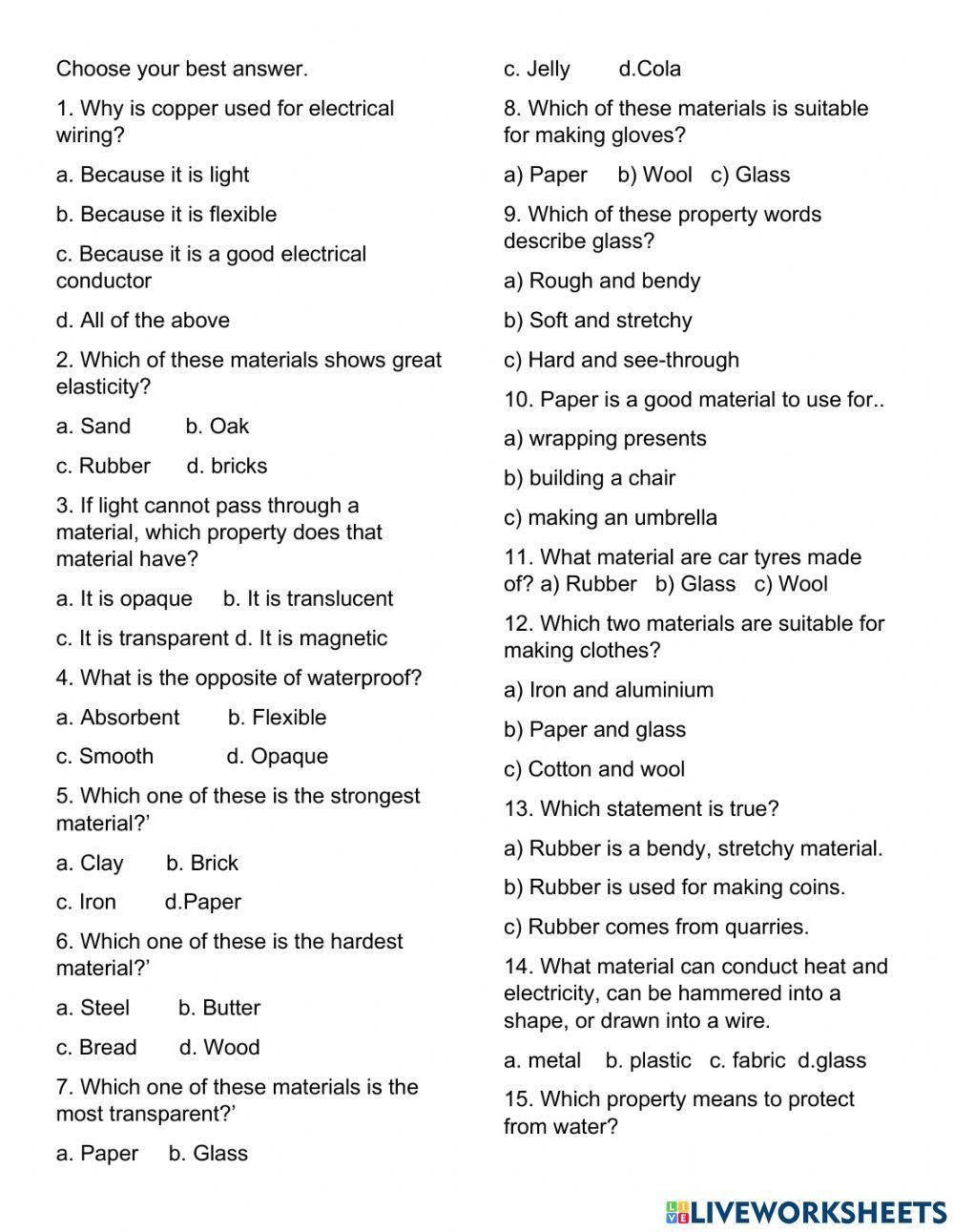 Properties of Materials