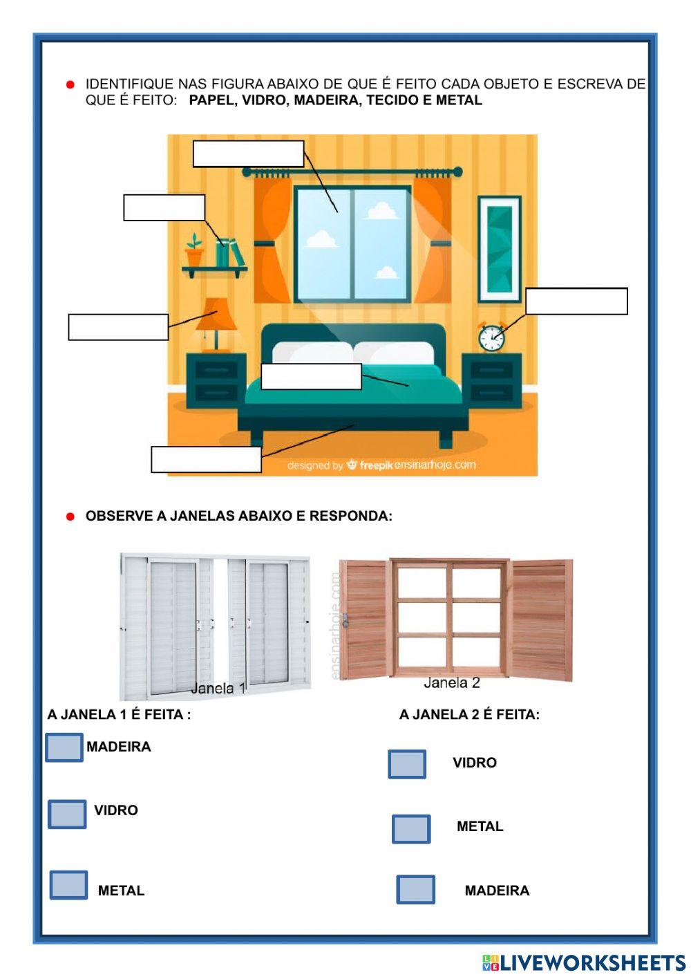 Caracteristicas dos materiais