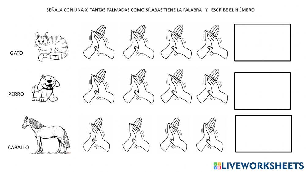 Cuenta silabas animales