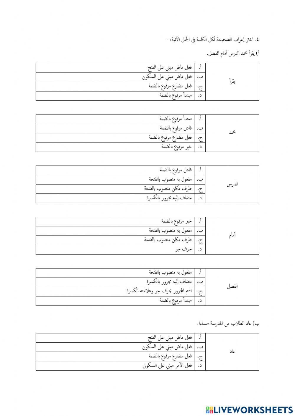ظرف الزمانوظرف المكان