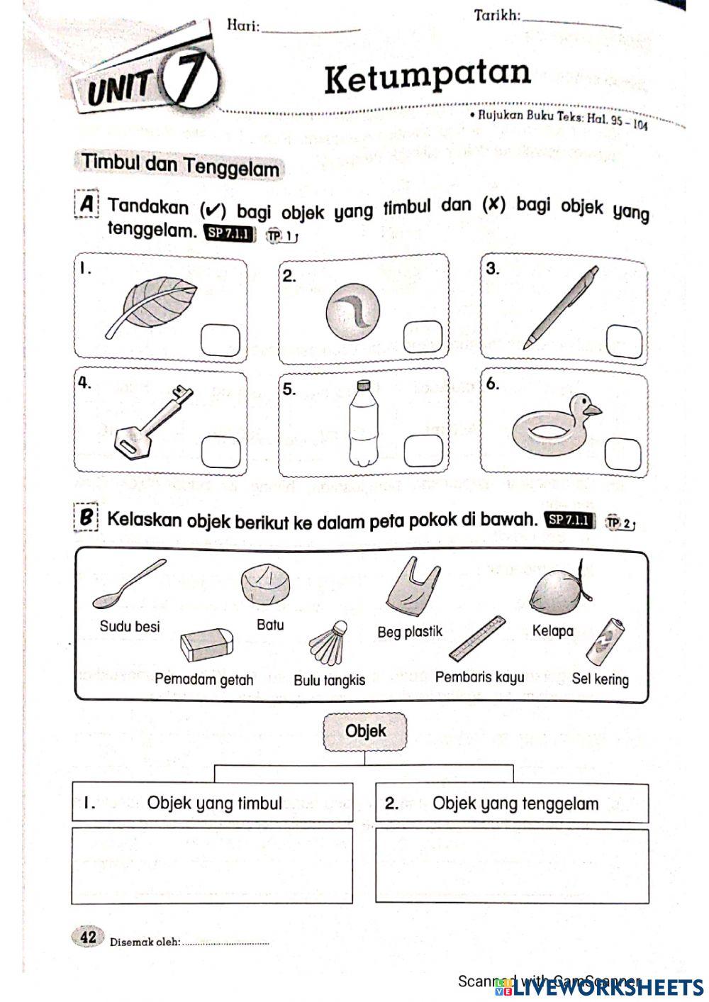 Sains tahun 3 :ketumpatan