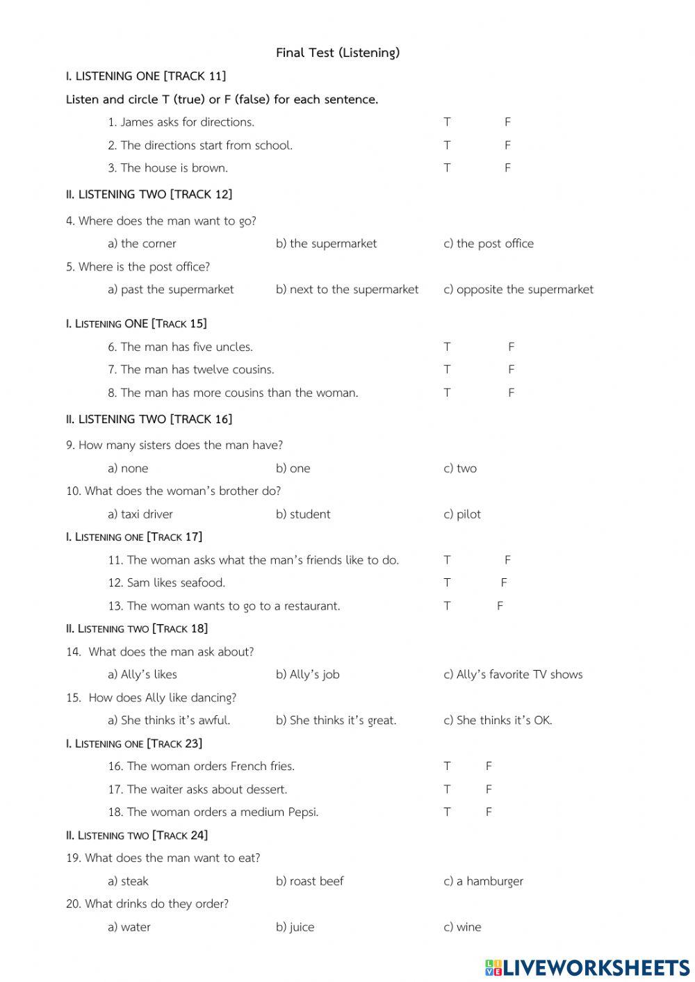 Finale Worksheets Pdf