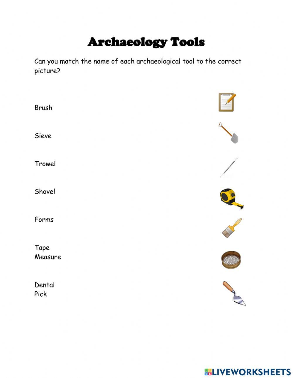 Archaeology Tools Matching