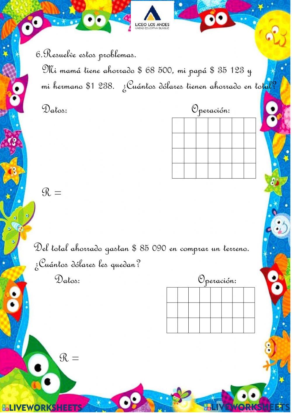 Evaluación de Matemática