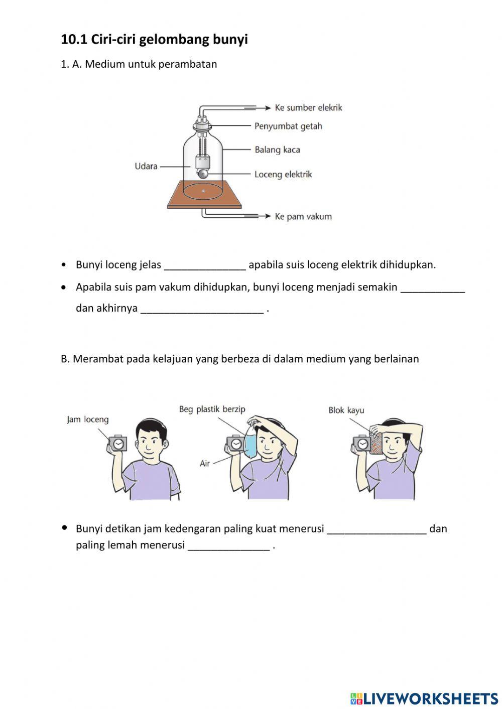 10.1 Ciri-ciri gelombang bunyi