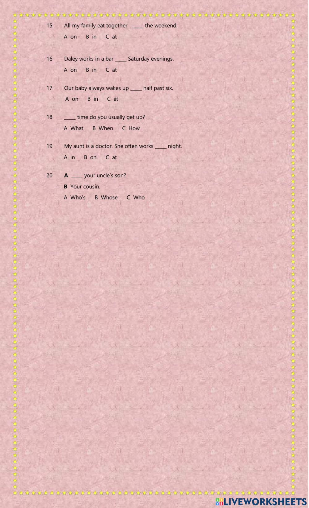 Revision Units 3 & 4