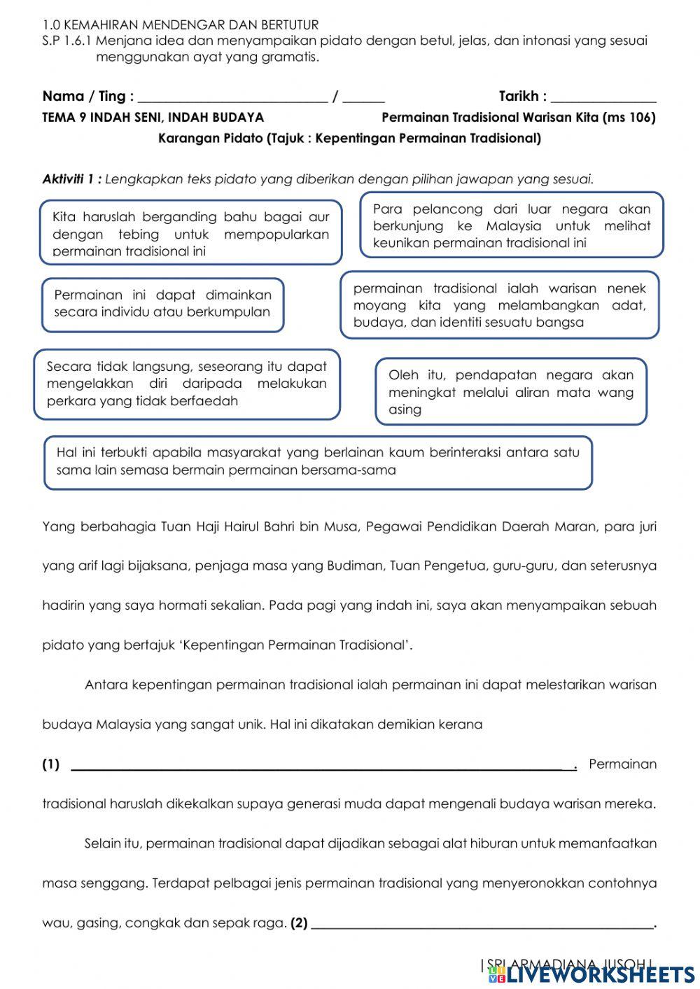 T3 S.p 1.6.1 MENJANA IDEA DAN MENYAMPAIKAN PIDATO