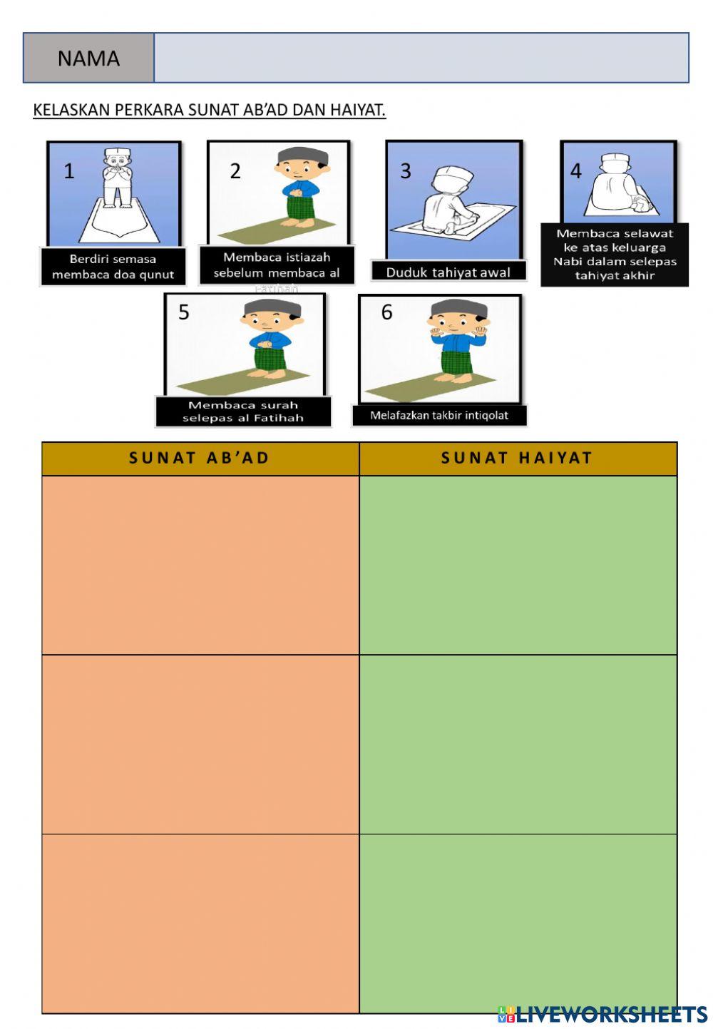 Sunat ab'ad dan haiyat