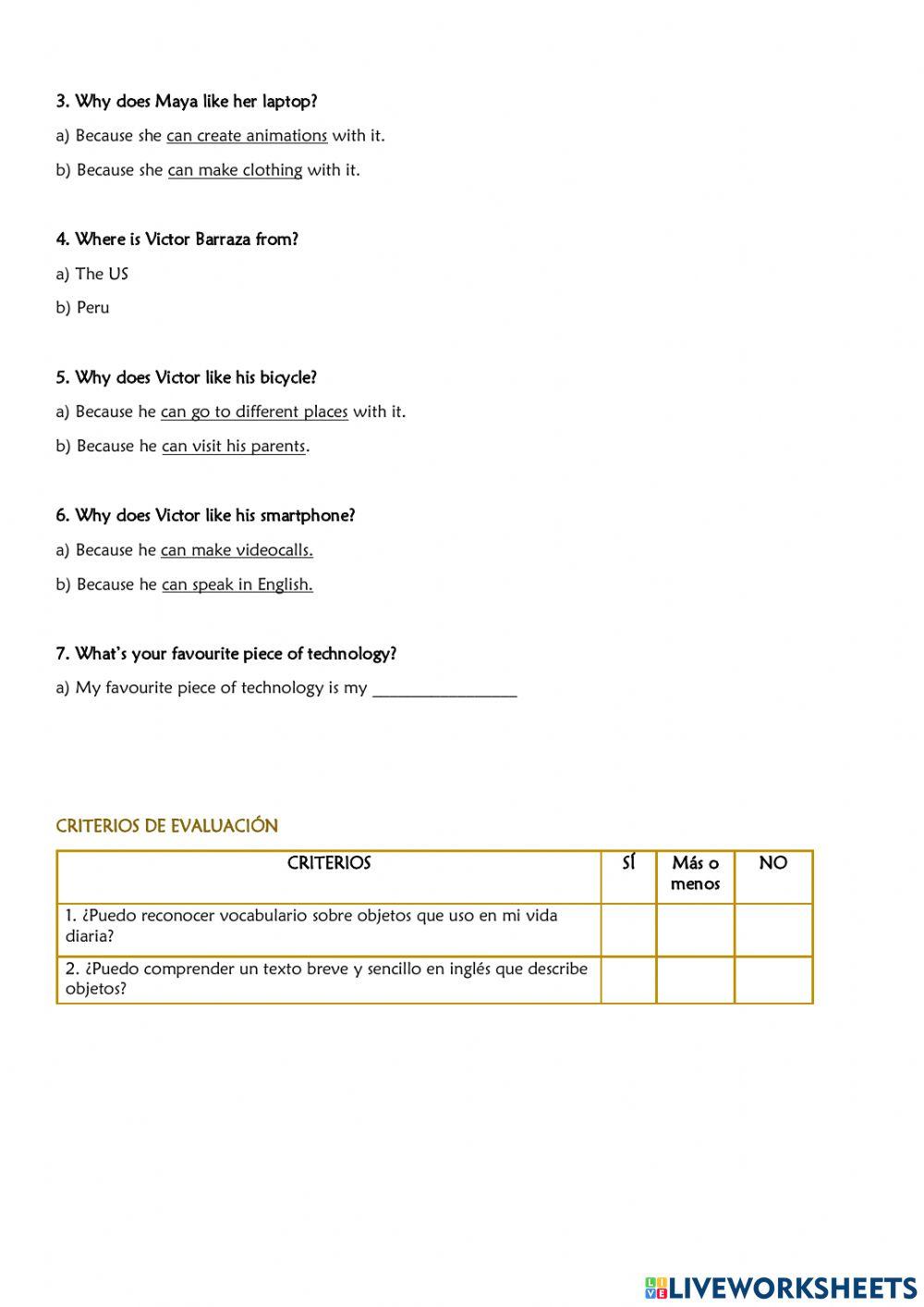 ACTIVITY 1: My favourite piece of technology 