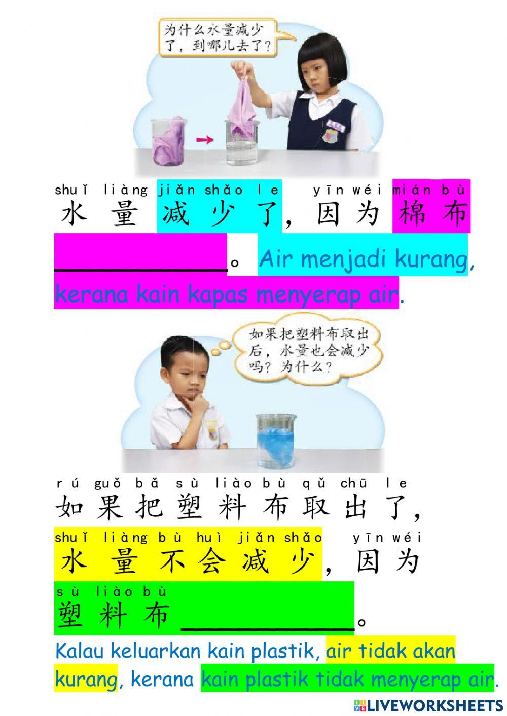 一年级科学吸水和不吸水