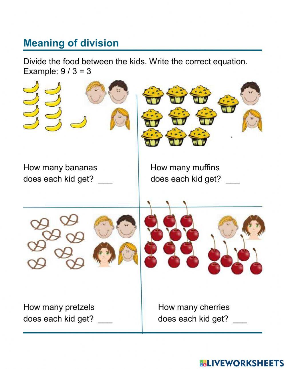 intro division online exercise for Live Worksheets
