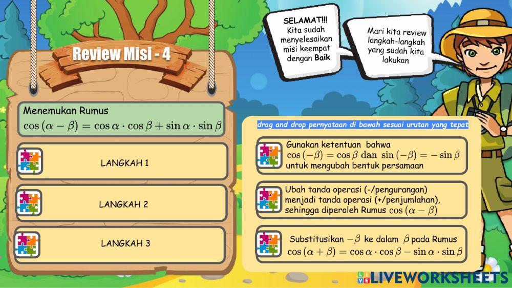 Rumus Selisih cosinus