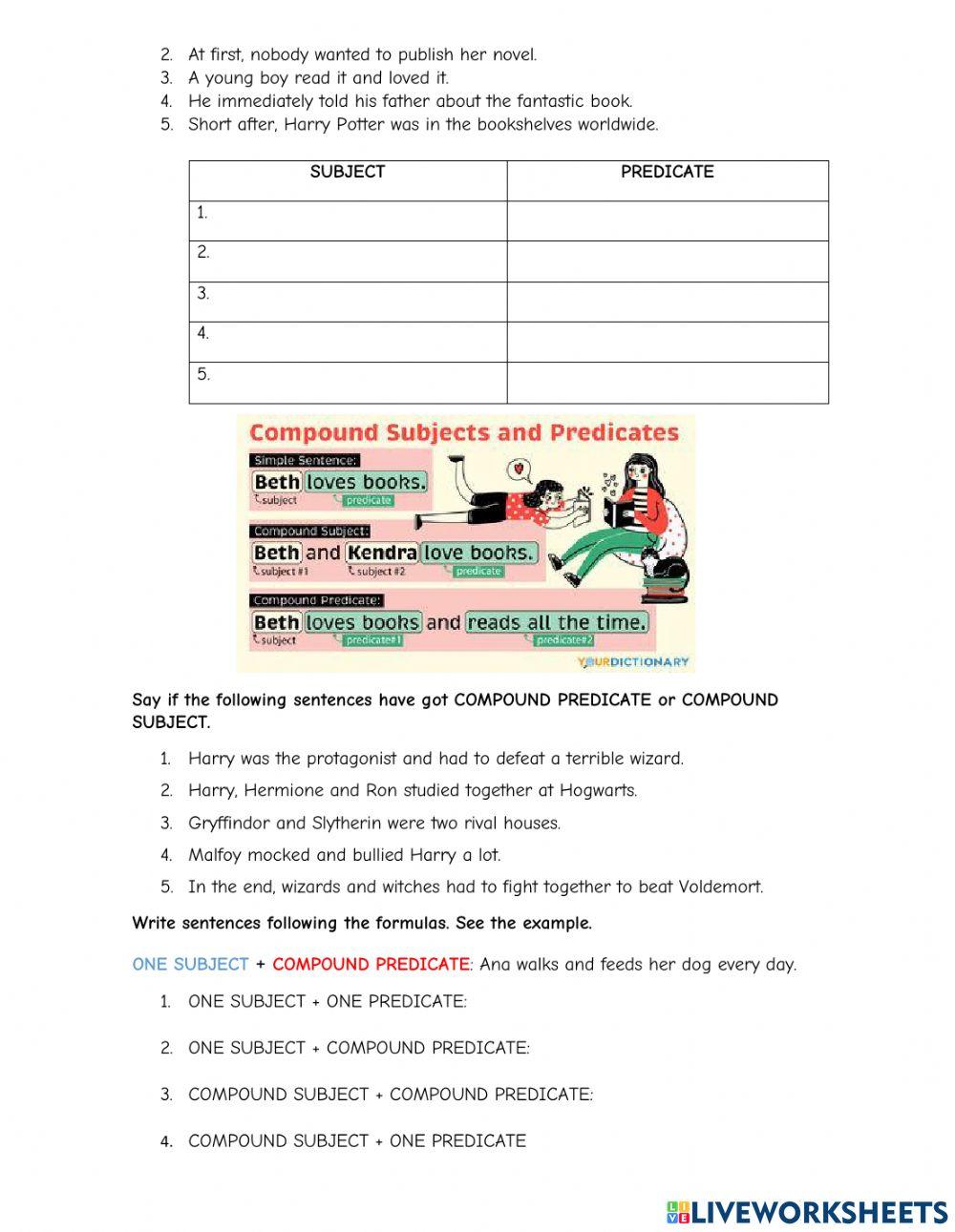 Subjects and Predicates