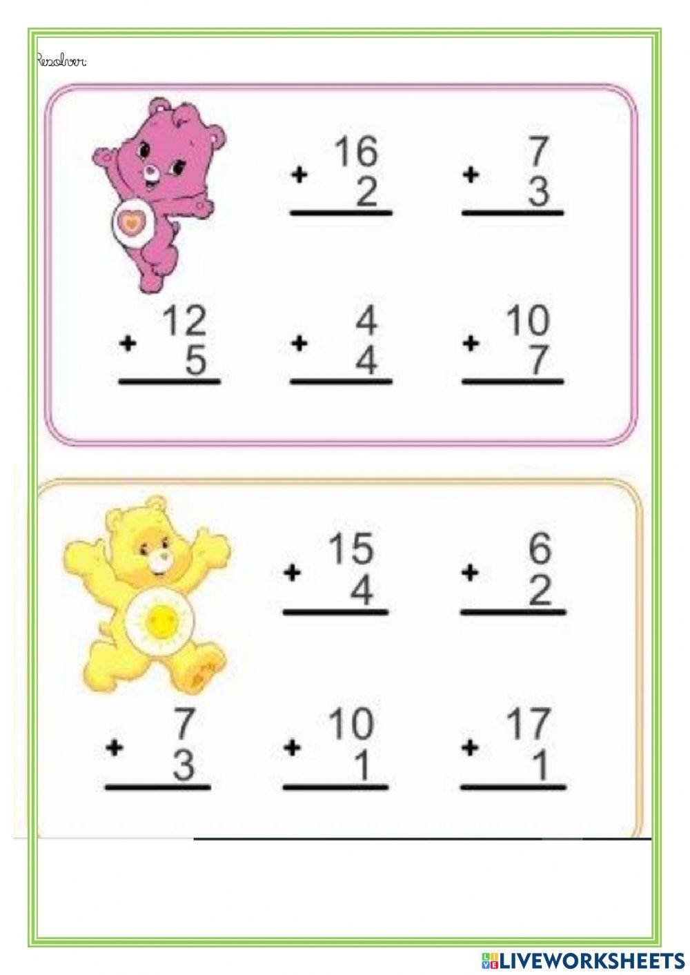 Matemática  subtração e adição.