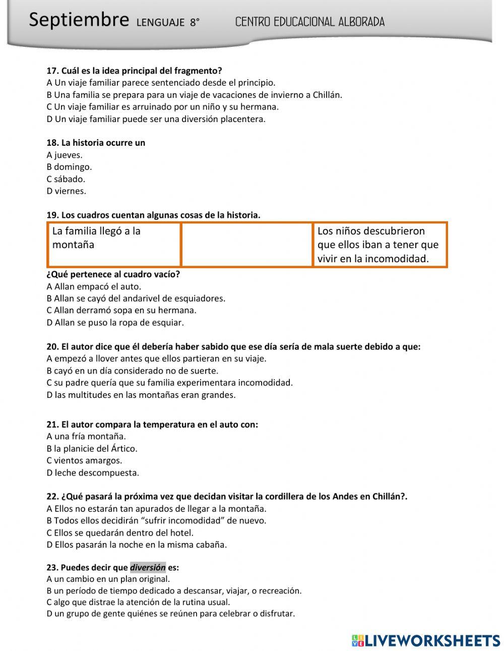 Comprensión lectora