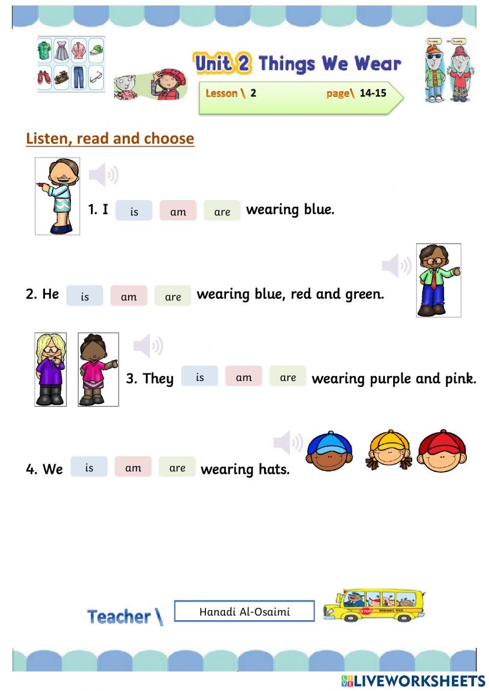 We Can 3 - Things We Wear - Lesson2 We Can 3 - Things We Wear - Lesson2