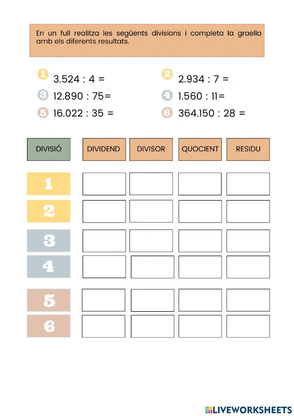 Repàs de la divisió -2 xifres-