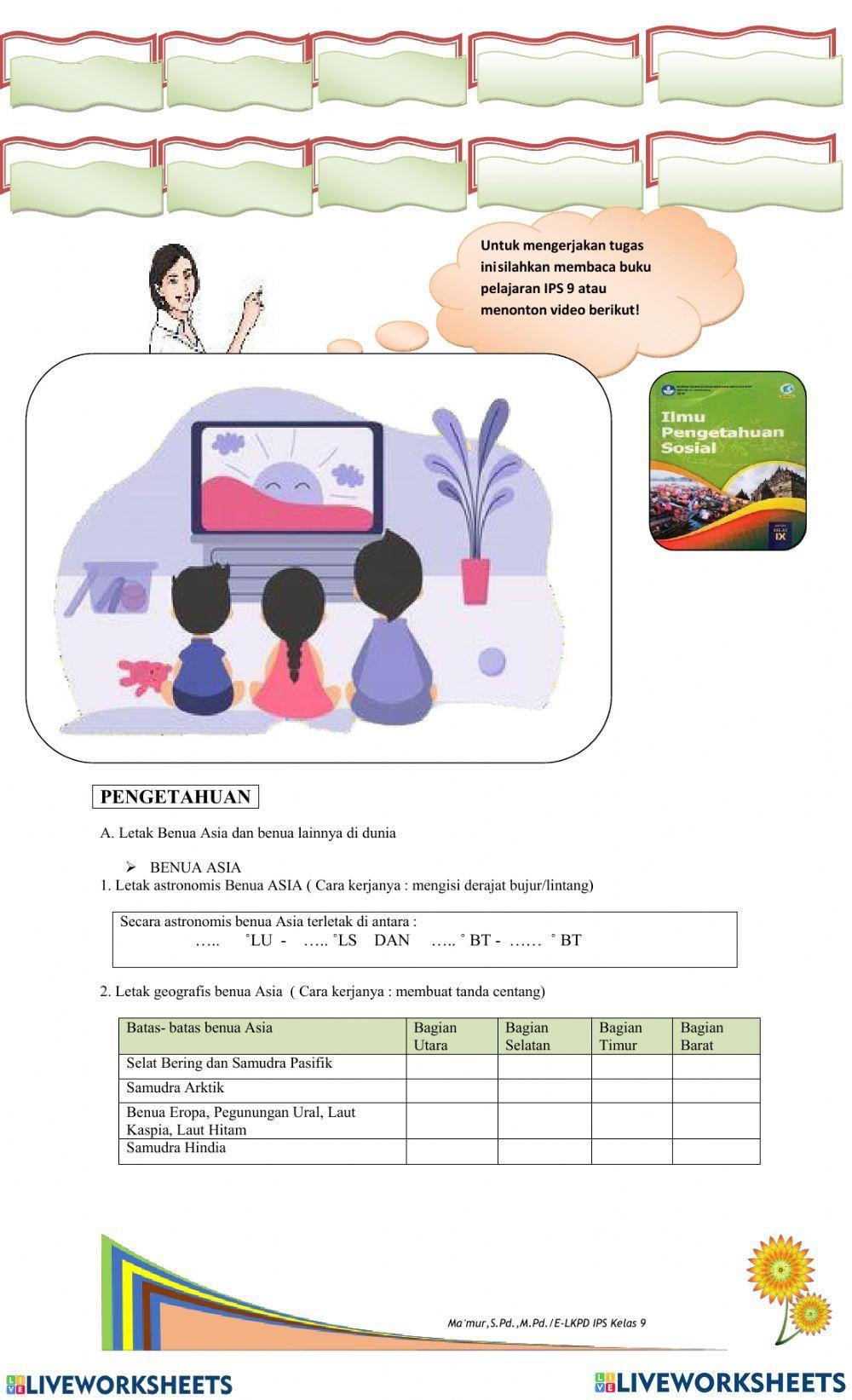Digital LKPD IPS 9 Benua asia dan benua lainnya