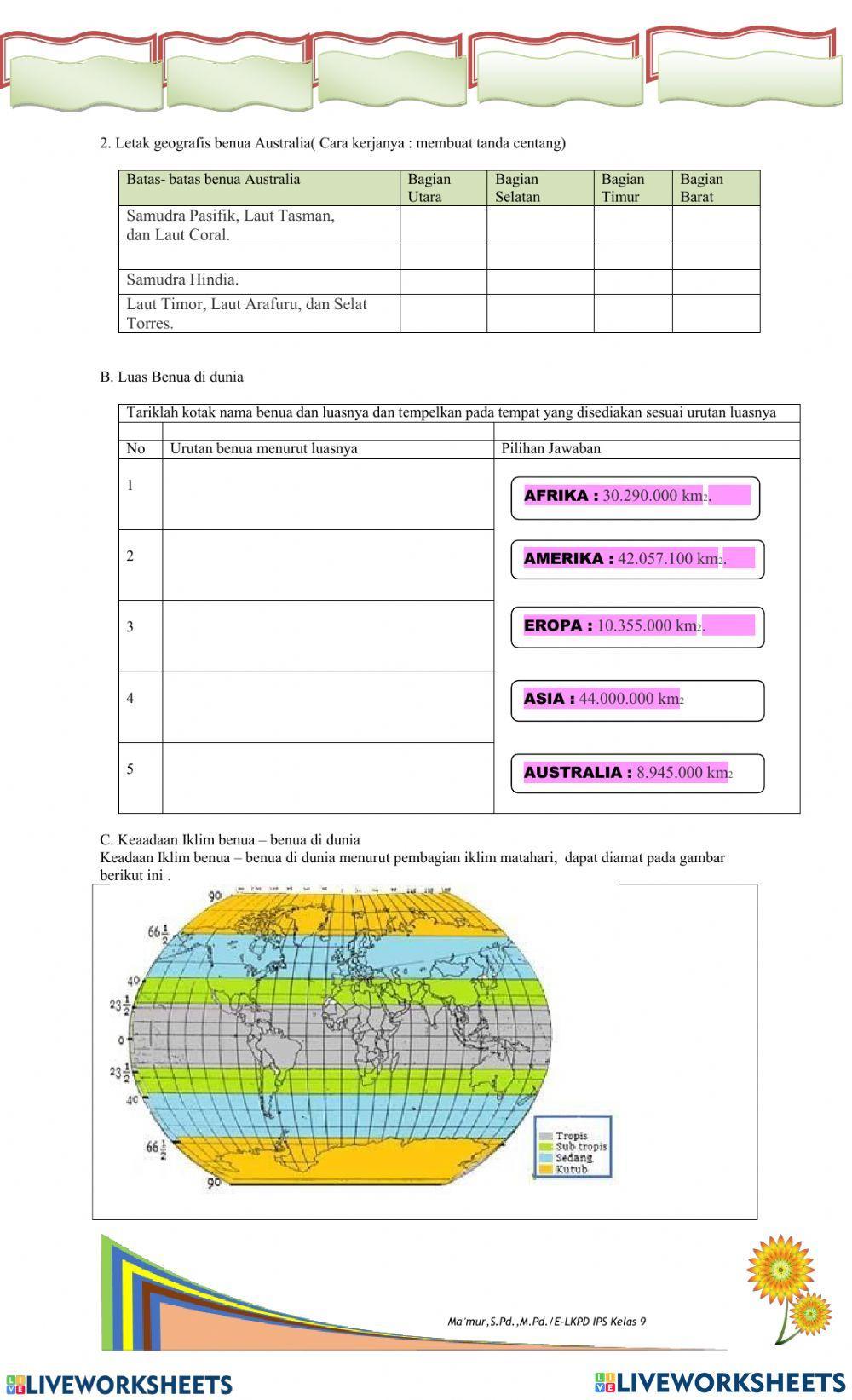 Digital LKPD IPS 9 Benua asia dan benua lainnya