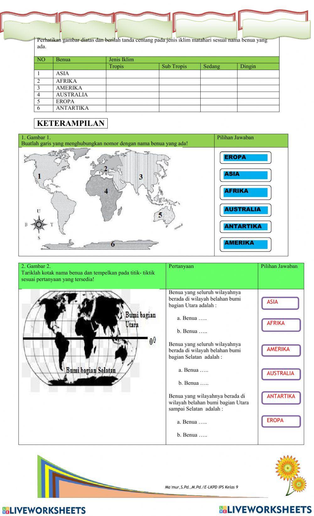 Digital LKPD IPS 9 Benua asia dan benua lainnya