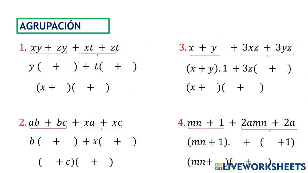 Factorización I