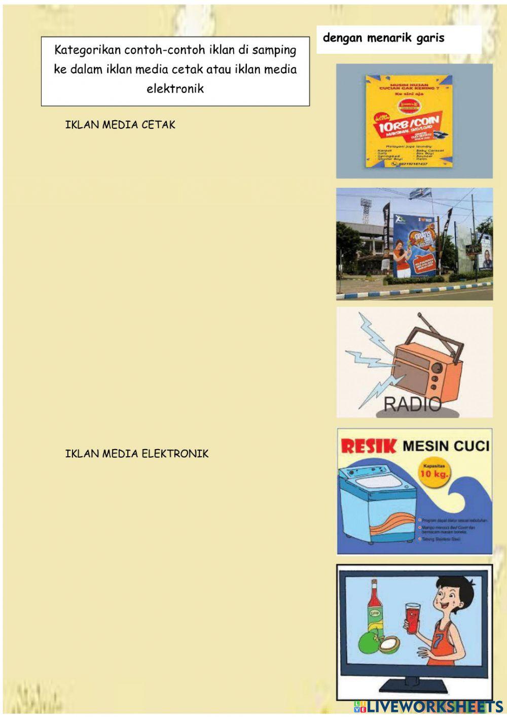 Iklan cetak dan iklan elektronik