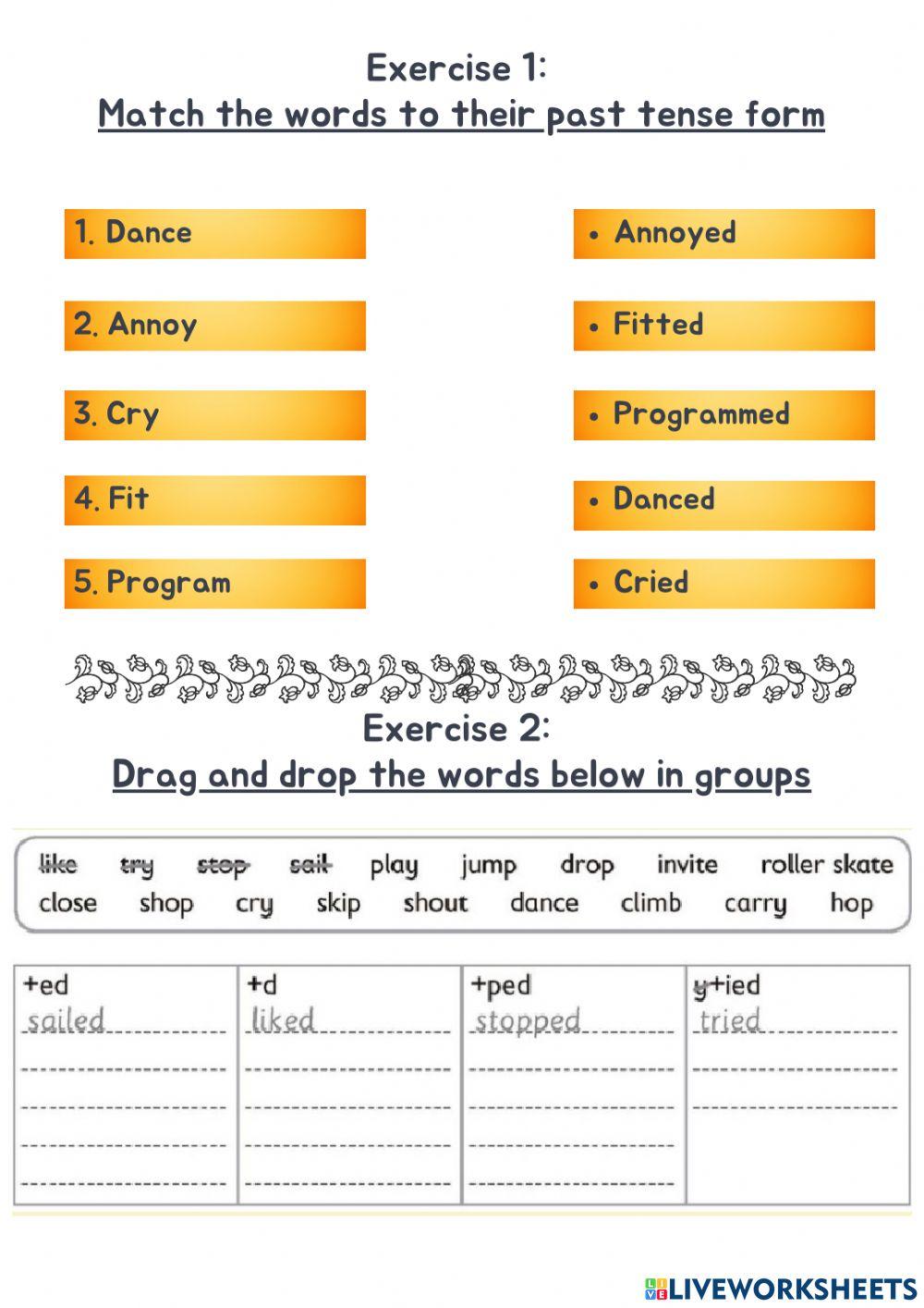 Past tense (regular verb)