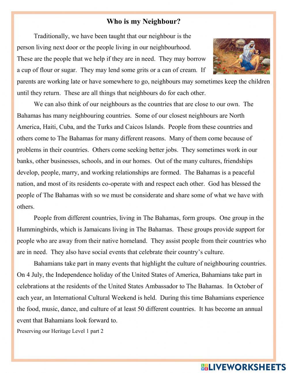 Who is my neighbours?