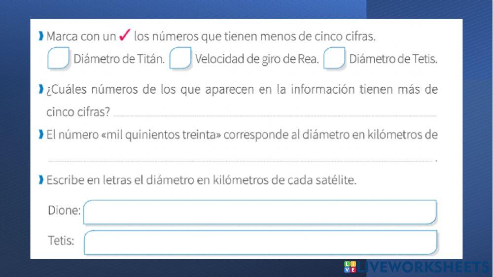 Números naturales y operaciones