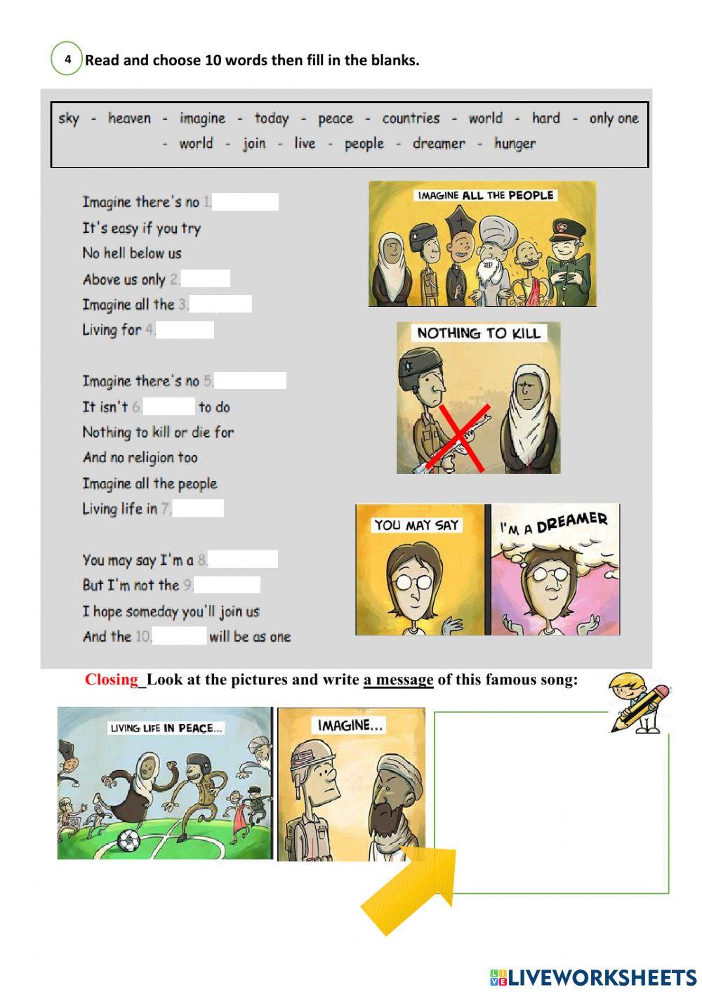 Final exam-bachillerato 1-Imagine