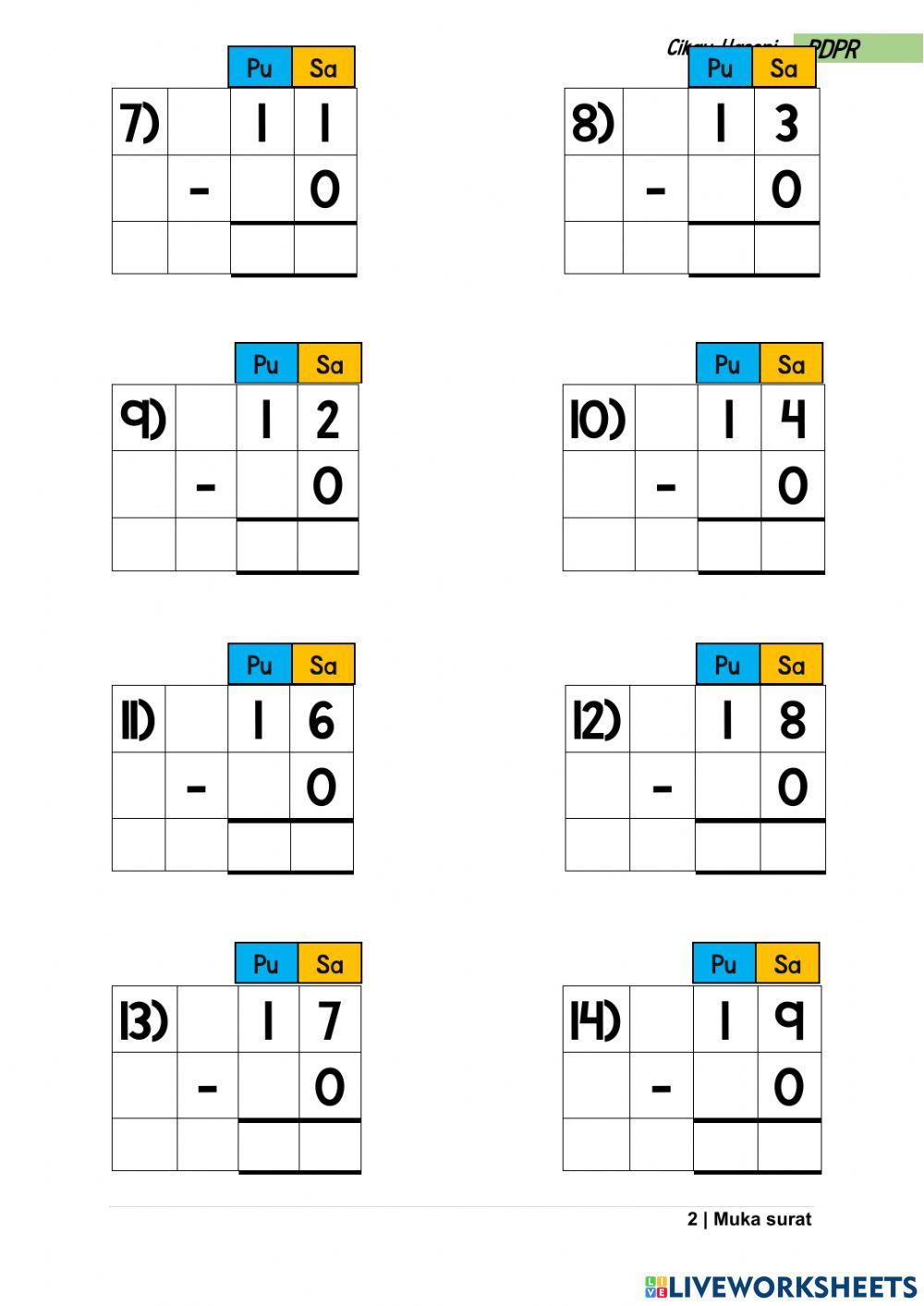 Tolak Lingkungan 18 - Bentuk Lazim (Set 5)