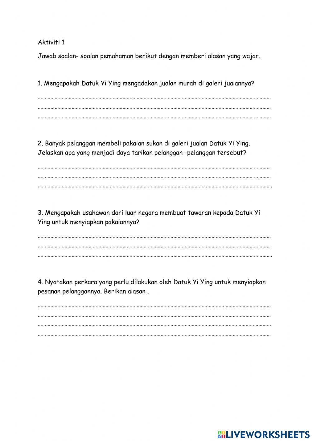 Perusahaan Pakaian Datuk Yi Ying