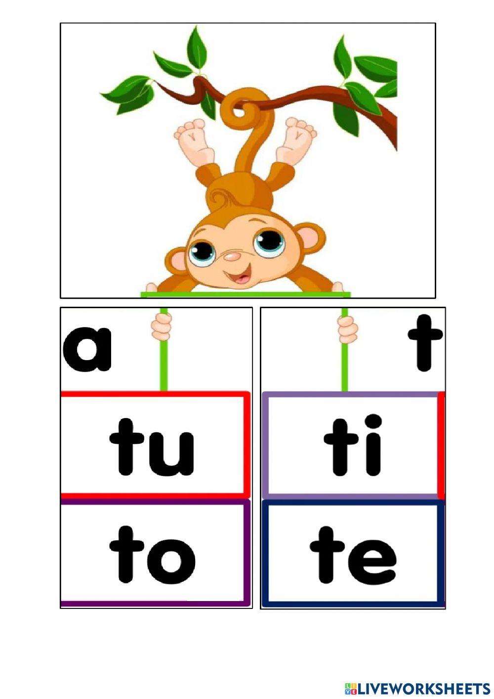 Latihan suku kata ta, te, ti, to, tu, te