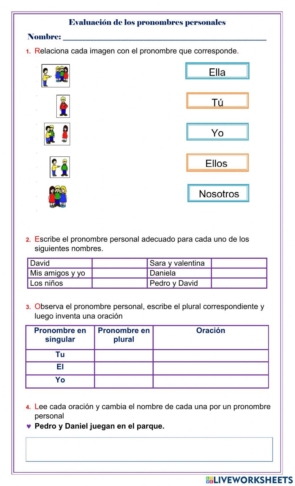 Pronombres personales