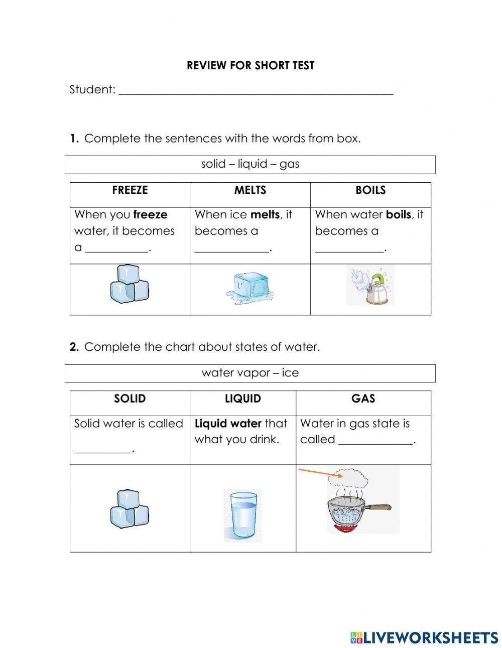 Practice Short Test no.1 1Grade IIITri