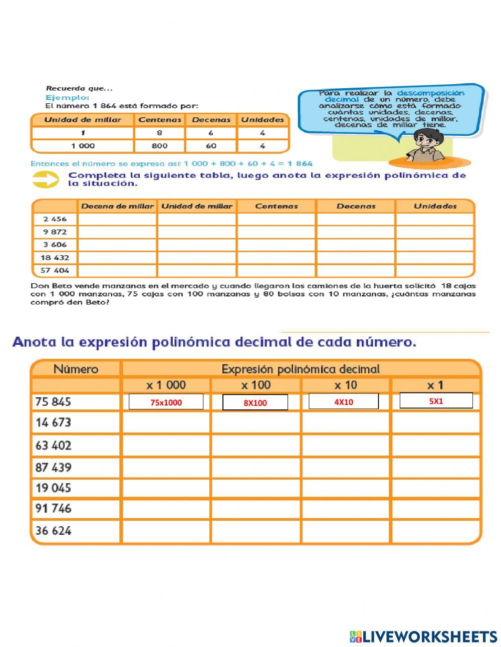 Expreciones polinomicas