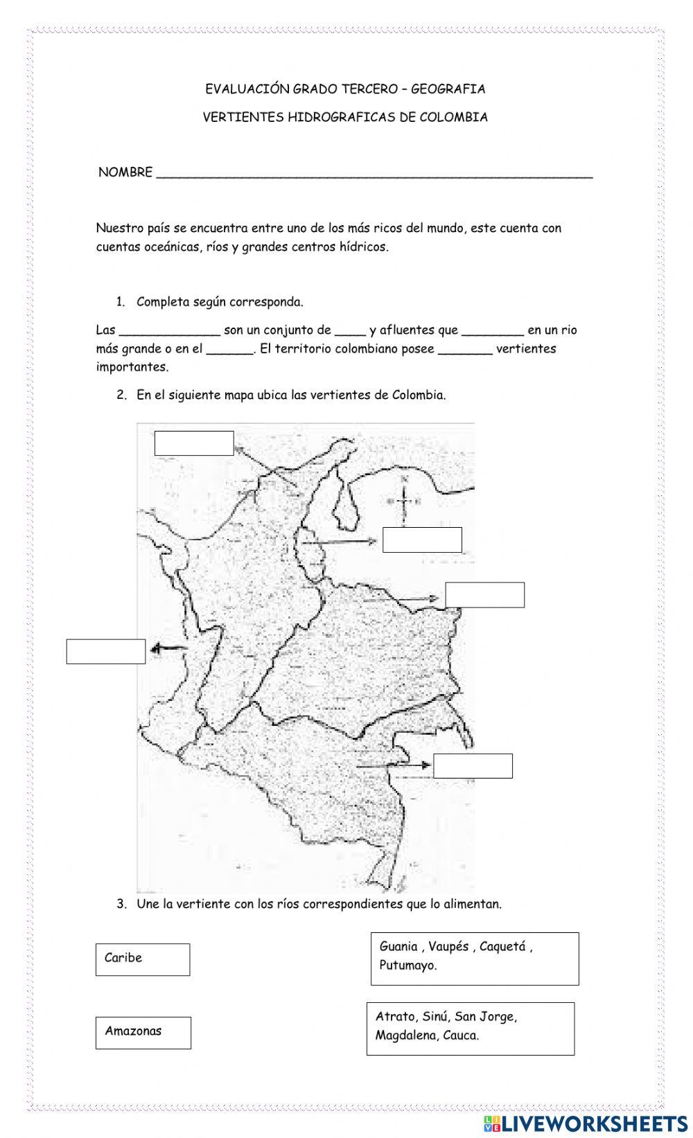 Vertientes de Colombia