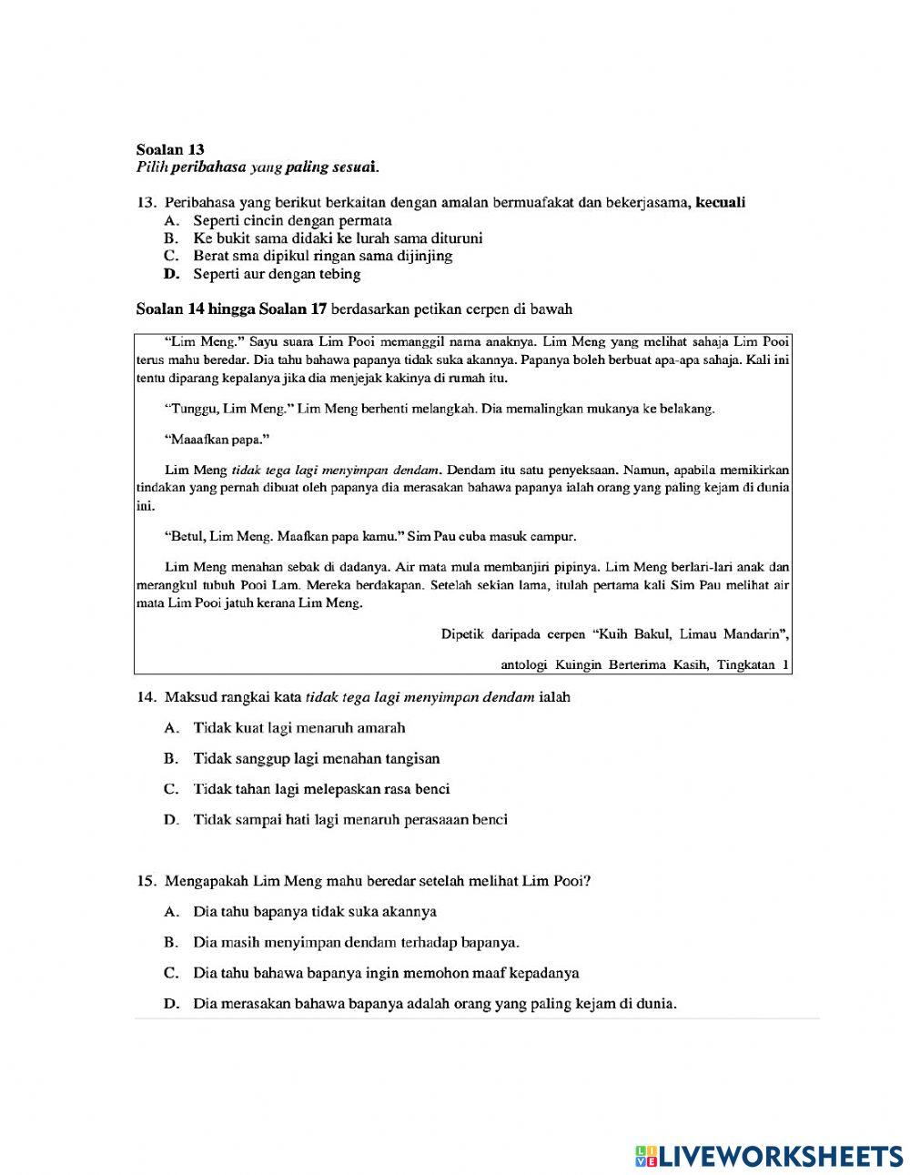 Latihan tatabahasa pt3