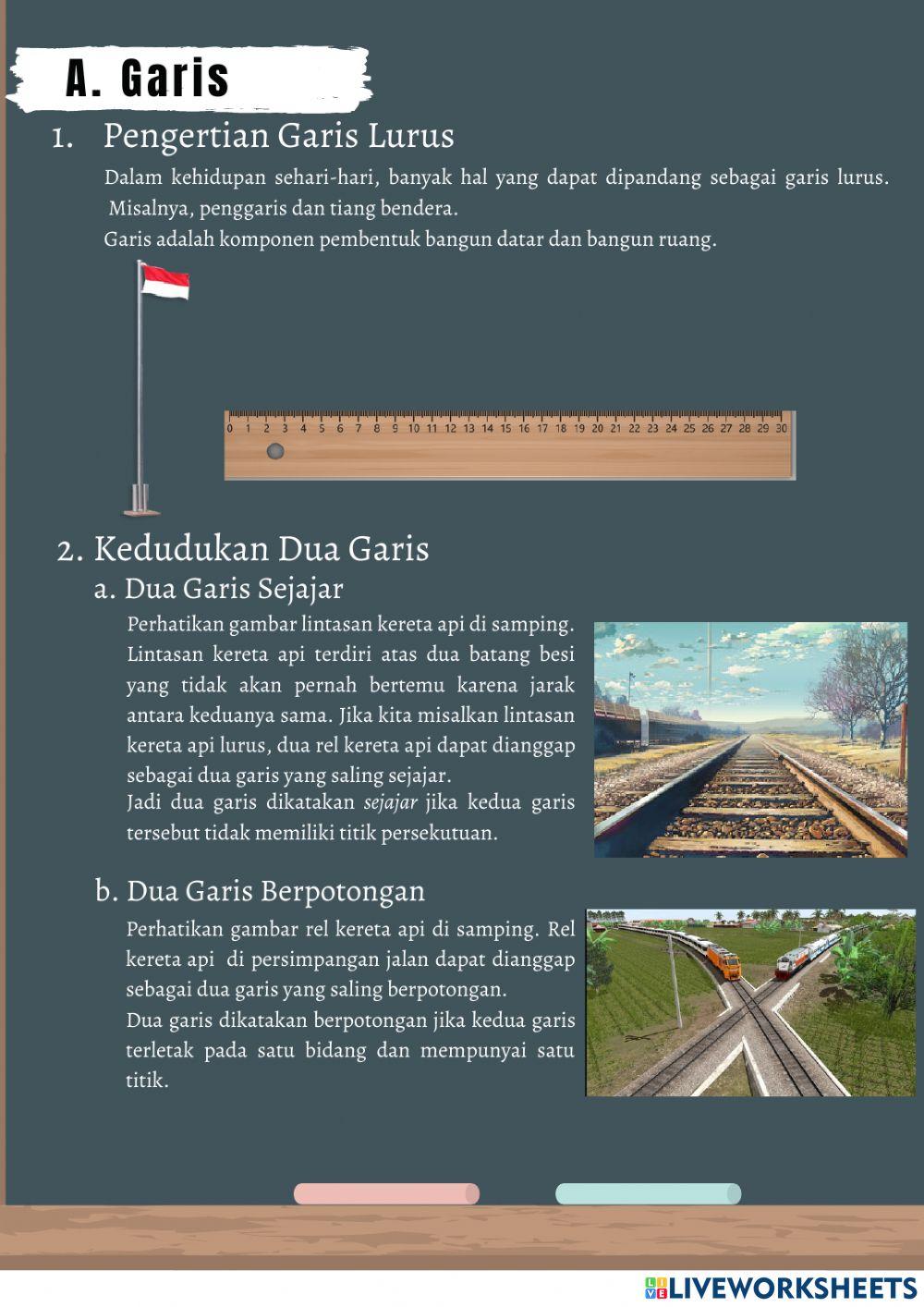 Lembar Kerja Peserta Didik Materi Garis dan Sudut