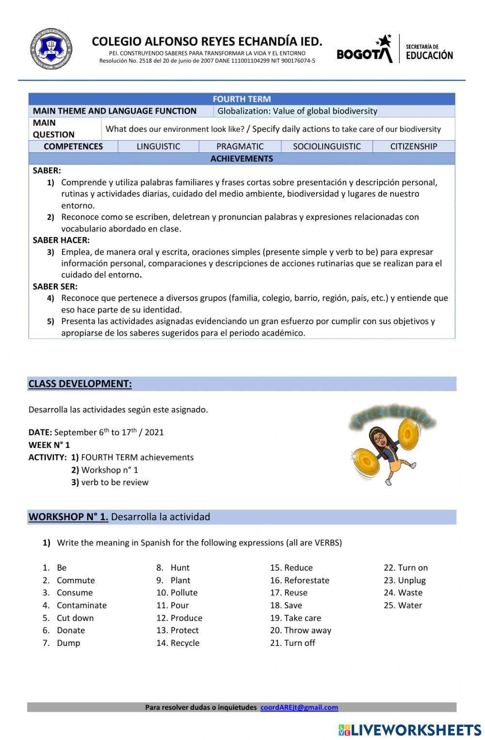 FOURTH TERM - GUIDE ACTIVITY - WEEKS 1 AND 2