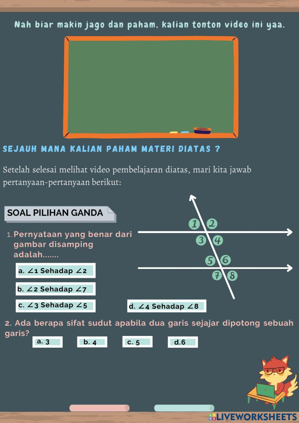 Lembar Kerja Peserta Didik Materi Garis dan Sudut
