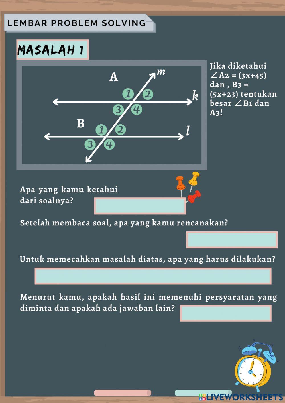 Lembar Kerja Peserta Didik Materi Garis dan Sudut