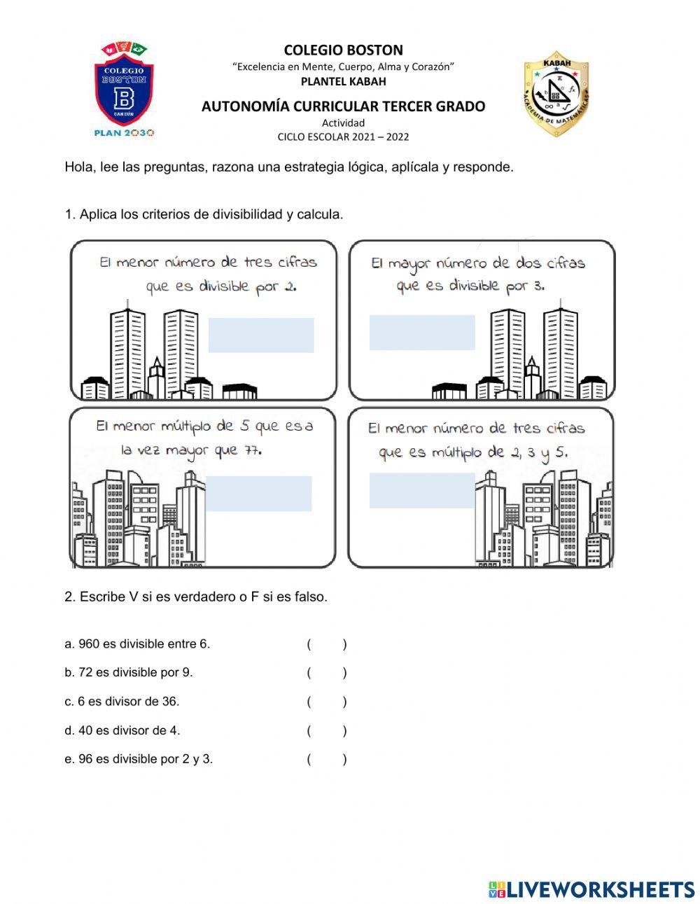 Criterio de divisibilidad