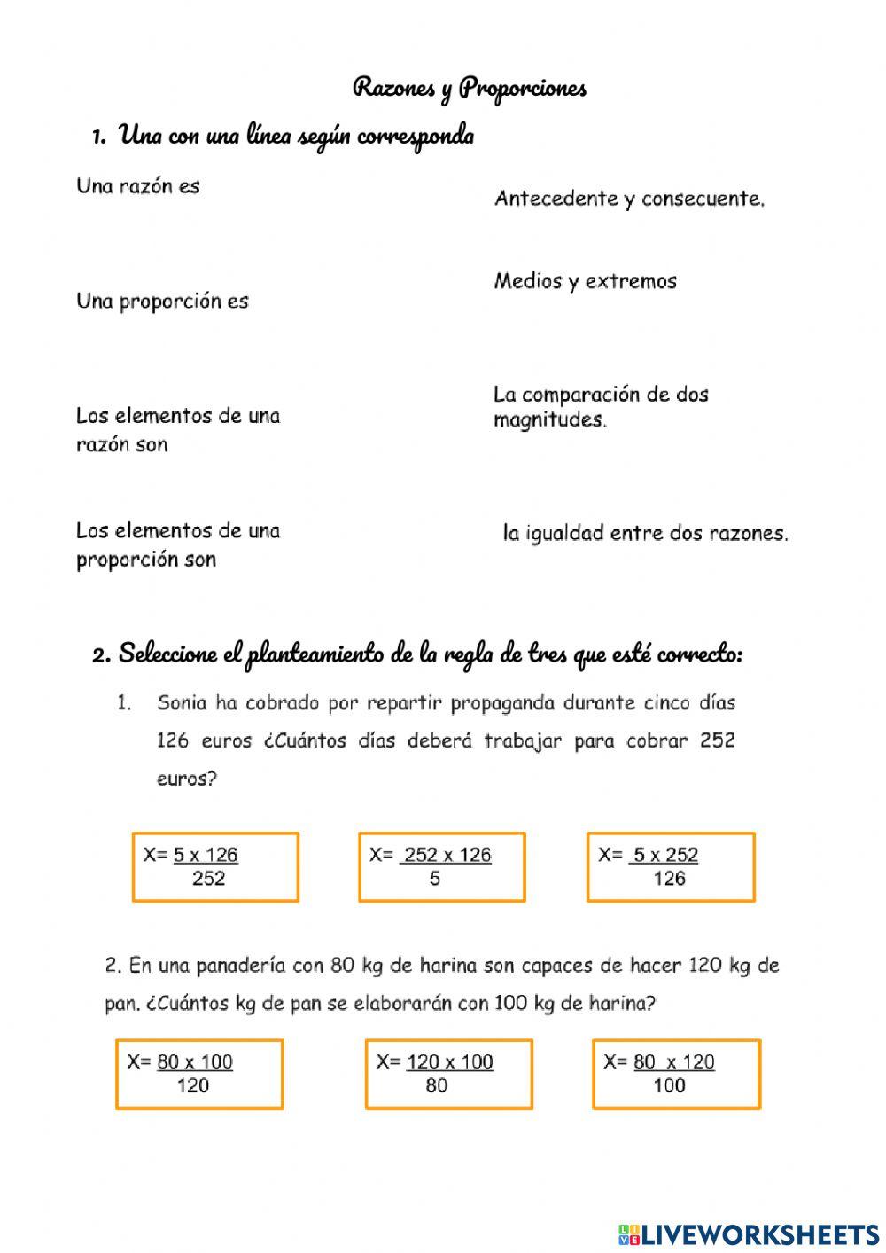 Razones y Proporciones