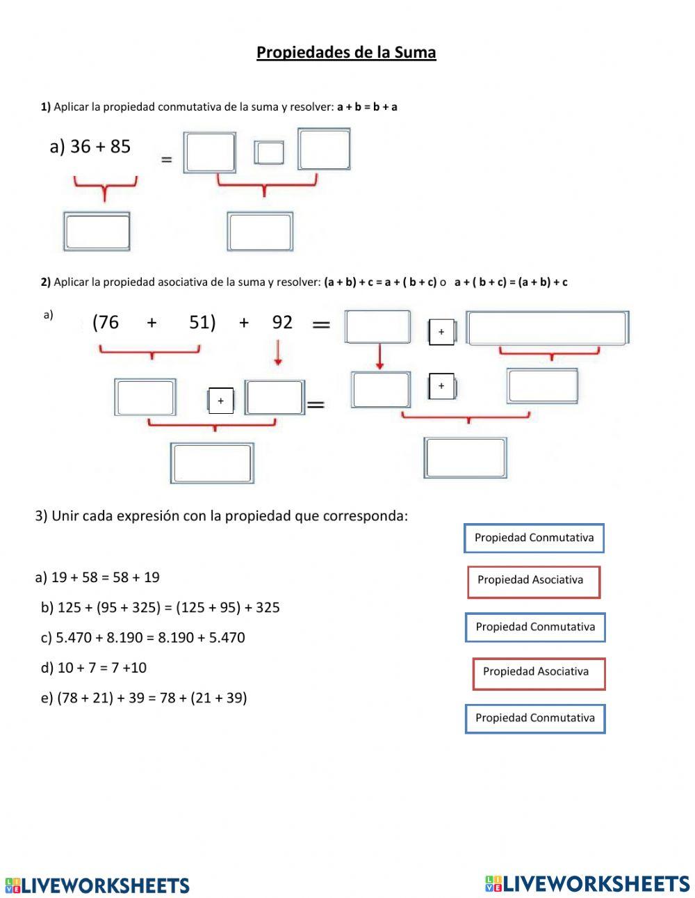 Propiedad de la suma