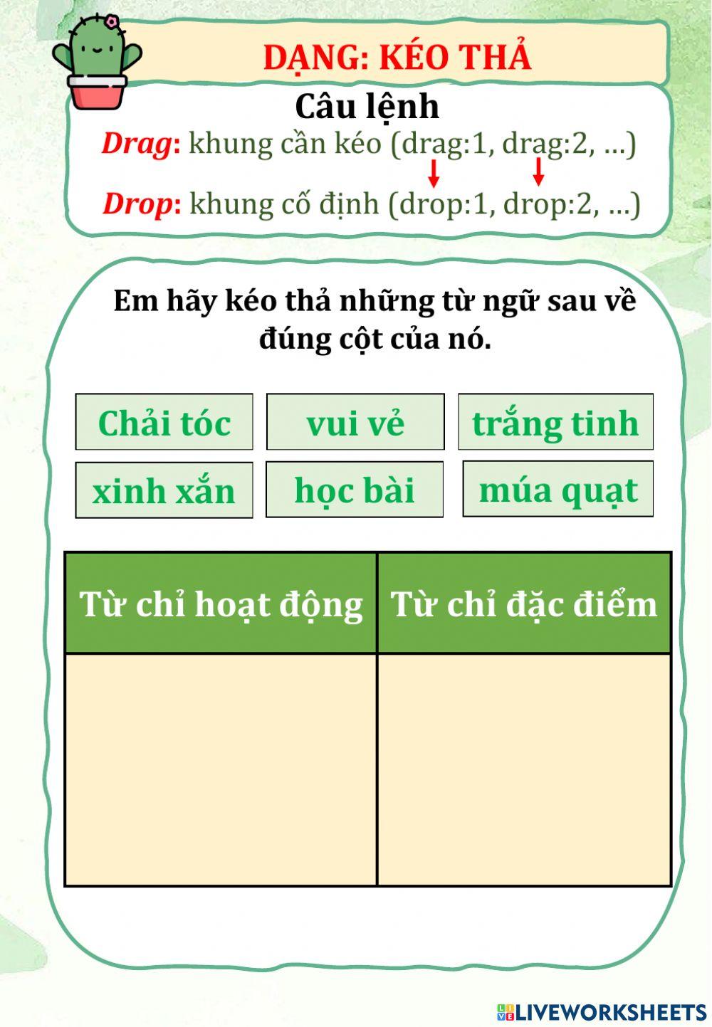 Thử dạng bài tập