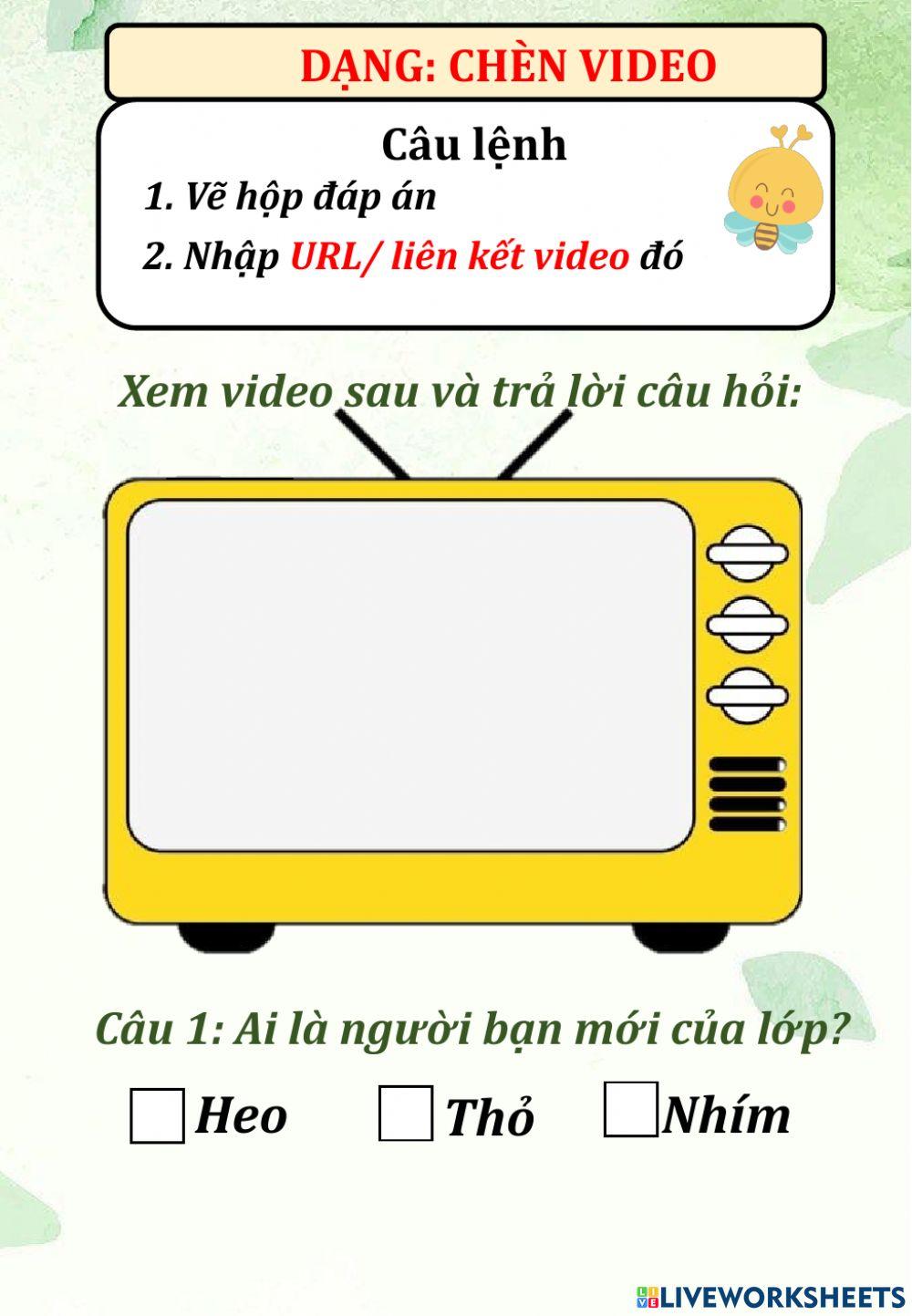 Thử dạng bài tập