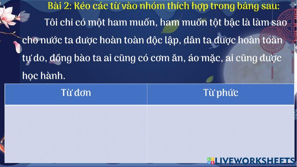 Từ đơn và từ phức