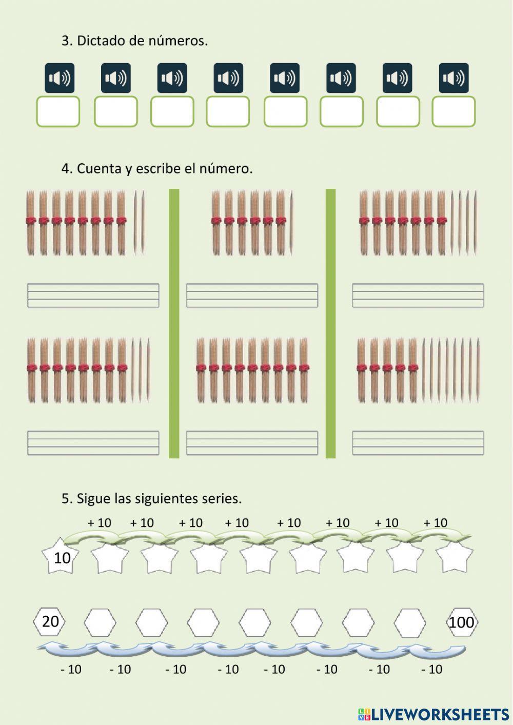 Los números del 0 al 99